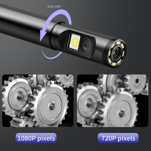 Endoscope industriel rotatif P120 à double lentille de 8 mm avec écran, diamètre du tuyau arrière de 9 mm, spécification : tube de 10 m SH51031782-010